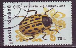 Romania, 1996 - 70L Insects - Usato° Nr.4082 - Used Stamps