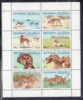 Bahrain MNH Scott #256 Minisheet Of 8 Different 80f Dogs - Bahreïn (1965-...)