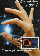 Romania-  Maxicard,carte Postale Maximum 1999-Astrology, Total Eclipse Of The Sun -Size Is OK! Lasts For A Little  .. - Astrologie