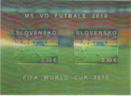 Slovakia 2010. FIFA WORLD CUP South Africa 3D  Sheet MNH - 2010 – Sud Africa