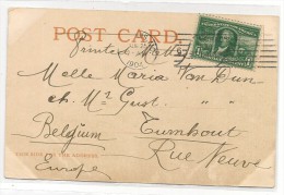 US - Vf  LOUISIANA PURCHASE EXPOSITION Sc. # 323 On 1904 POSTCARD From The Exposition To BELGIUM -COMM CANCEL -see SCAN - Lettres & Documents