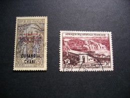 République Française Oubangui Chari 2 Timbres (°) - Gebraucht