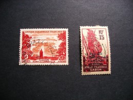 Afrique Occidentale Française Gabon - 2 Timbres (°) - Oblitérés