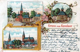 Litho Gruss Aus KEVELAER (Nordrhein-Westfalen) - Karte Gel.1898? Nach Kettenis Aachen - Kevelaer