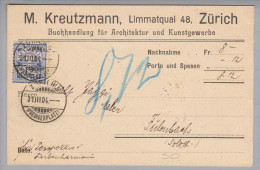 Heimat ZHS Zürich 5 Predigerplatz 1904-03-31 Nachnahme-Karte Nach Fulenbach SO - Storia Postale