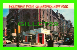 NEW YORK CITY, NY - PELL  STREET RESTAURANT OF CHINATOWN - ANIMATED OLD CARS - - Cafes, Hotels & Restaurants