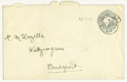 Storia Postale - GRAN BRETAGNA - ANNO 1894 - DA LONDRA PER BUDAPEST - FROM LONDON TO BUDAPEST - POSTAL STATIONERY - Material Postal