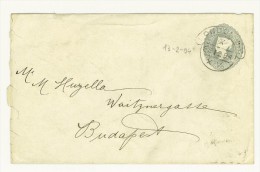 Storia Postale - GRAN BRETAGNA - ANNO 1894 - DA LONDRA PER BUDAPEST - FROM LONDON TO BUDAPEST - POSTAL STATIONERY - Stamped Stationery, Airletters & Aerogrammes