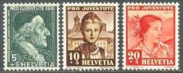 1941 SWITZERLAND PRO JUVENTUTE MICHEL: 399-401 MNH ** - Unused Stamps