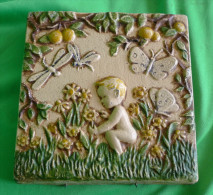 Vintage Scandinavian Pottery Sweden ? Wall Plaque Signed By KEhh ? Kvalite Alster Konst - Other & Unclassified