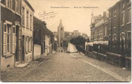 FONTAINE-L´EVEQUE-RUE DE L´ENSEIGNEMENT-CARTE ENVOYEE 1908-EDIT.L. DAISNE - Fontaine-l'Evêque