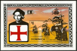 1992 Dominica Cristoforo Colombo Navigatori Navigators Navigateurs Block MNH**-ZZ7 - Christopher Columbus