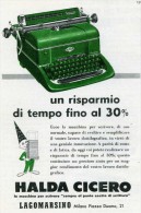 # HALDA CICERO MACCHINA DA SCRIVERE  1950s Advert Pubblicità Publicitè Reklame Typewriter Machine Ecrire Schreibmaschine - Other & Unclassified