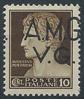 1945-47 TRIESTE AMG VG IMPERIALE 10 CENT VARIETà MNH ** - ED403 - Mint/hinged