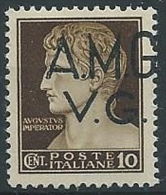 1945-47 TRIESTE AMG VG IMPERIALE 10 CENT VARIETà MNH ** - ED403-3 - Mint/hinged