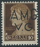 1945-47 TRIESTE AMG VG IMPERIALE 10 CENT VARIETà MNH ** - ED403-4 - Mint/hinged