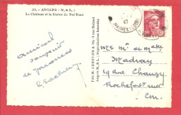 N°Y&T 716  ANGERS   Vers   ROCHEFORT   Le 20 JUILLET 1947(2 SCANS) - Covers & Documents