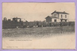 89 - CHEROY --  La Gare , Arrivée D'un Train - Cheroy