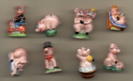 Série Complète 8 Fèves Brillantes LES COCHONS Cochon, Porc 00 - Tiere