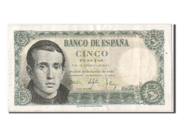 Billet, Espagne, 5 Pesetas, 1951, 1951-08-16, TTB+ - 5 Peseten