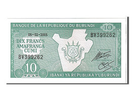 Billet, Burundi, 10 Francs, 2005, KM:33e, NEUF - Burundi