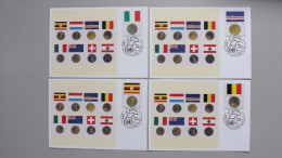 UNO-Genf 553/60 Maximumkarte MK/MC, ESST,  Flaggen Und Münzen Der Mitgliedsstaaten - Maximum Cards