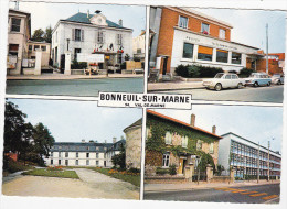 BONNEUIL Sur MARNE 94  Multi Vues Mairie ( Caliquot ) Poste Lycée Château  Voitures Simca   2 Cv Citroen Et Peugeot - Bonneuil Sur Marne