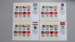 UNO-Genf 592/9 Maximumkarte MK/MC, ESST,  Flaggen Und Münzen Der Mitgliedsstaaten - Maximumkaarten