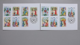 UNO-Genf 573/4 Maximumkarte MK/MC, ESST, Friedliche Visionen - Maximumkaarten