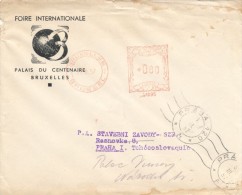 I4283 - Belgium (1957) Bruxelles - Brussel / Praha 120 - Covers & Documents