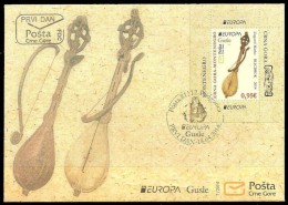 SALE!!! RARE!!! MONTENEGRO CRNA GORA 2014 EUROPA CEPT MUSIC INSTRUMENTS - FDC First Day Cover Of The S/S - 2014