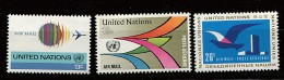 Nations Unies - New York**  P.A. N° 19 à 21 - Série Courante. - Luchtpost