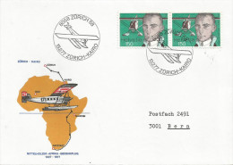 Switzerland 1977 Zürich Commemorative Flight To Cairo Egypt Airplane Cover - Poste Aérienne