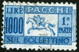 ITALIA ITALY, ITALIEN, PACCHI, 1955-1979, FRANCOBOLLO USATO, Sassone 102 - Postpaketten