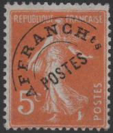 FRANCE STAMP TIMBRE PREOBLITERE N° 50 \" SEMEUSE 5c ORANGE \" NEUF Xx TB - Autres & Non Classés