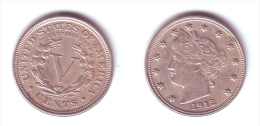 U.S.A. 5 Cents 1912 - 1883-1913: Liberty (Liberté)