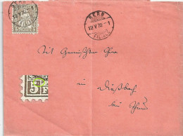 Streifband  Bern - Oberdiessbach           1872 - Storia Postale