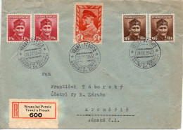 TCHECOSLOVAQUIE LETTRE RECOMMANDEE 1945 - Covers & Documents