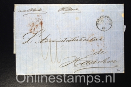 Great Brittain , Complete Letter 1862 Manchester Ostende To Haarlem Netherlands, - Postmark Collection