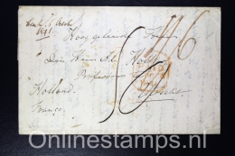 Great Brittain 1841 Complete Letter Downham To Utrecht The Netherlands,  Cancel Downham At Reverse Side - Marcofilia