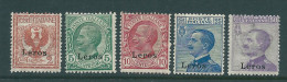 Italian Colonies 1912 Greece Aegean Islands Egeo Lero Leros No 1, 2, 3, 5, 7  MNH/MH  CV80 EUR Y0037 - Aegean (Lero)