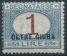 1925 OLTRE GIUBA SEGNATASSE 1 LIRA MNH ** - ED416 - Oltre Giuba