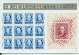 USA 1997 Pacific97 Sheet: George Washington $7.20 MNHSC 3140sp YV BF-2607 MI SH2831 SG MS3302 - Hojas Completas