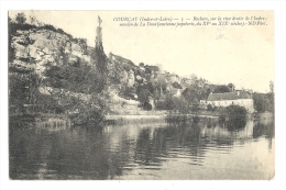 Cp, 37, Courçay, Rochers Sur La Rive Roite De L'Indre, Moulin De La Doué, Ancienne Papeterie, Voyagée 1908 - Other & Unclassified