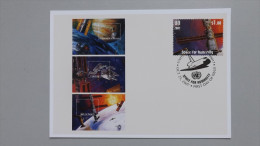UNO-New York 1077 Sc 983 Maximumkarte MK/MC, ESST, 50 Jahre Weltraumfahrt Block - Cartoline Maximum