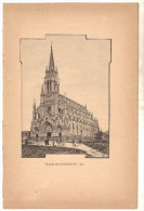 GRAVURE ANCIENNE A ENCADRER DE L EGLISE DE BONSECOURS PRES DE ROUEN 1890 - Arquitectura