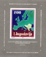 Außenminister-Konferenz Balkan Europakarte 1988 Jugoslawien Block 31 ** 2€ Karte Europa M/s Bloc Map Sheet Bf Yugoslavia - Blocks & Sheetlets