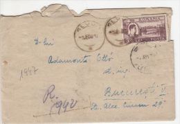 KING MICHAEL, CONSTANTA HARBOUR, SHIPS, STAMP ON COVER, 1947, ROMANIA - Lettres & Documents