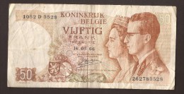 België 50 Frank 14-5- 1966 -NO: 1052 D 3528 - 50 Francs