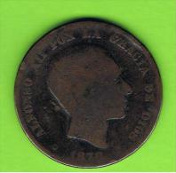 9  ESPAÑA   -  ALFONSO XII  10 Centimos 1878 Patina - First Minting